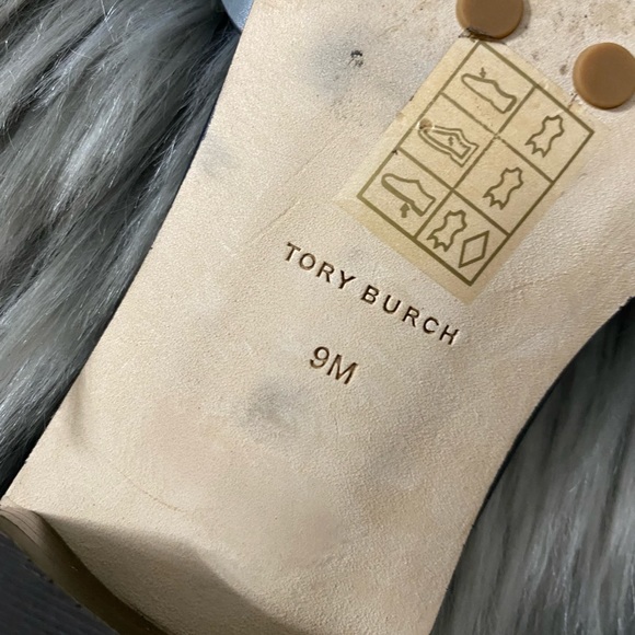 Tory Burch Bombé Miller Slides Light Blue/Navy 9🥰🎁 - Picture 8 of 8